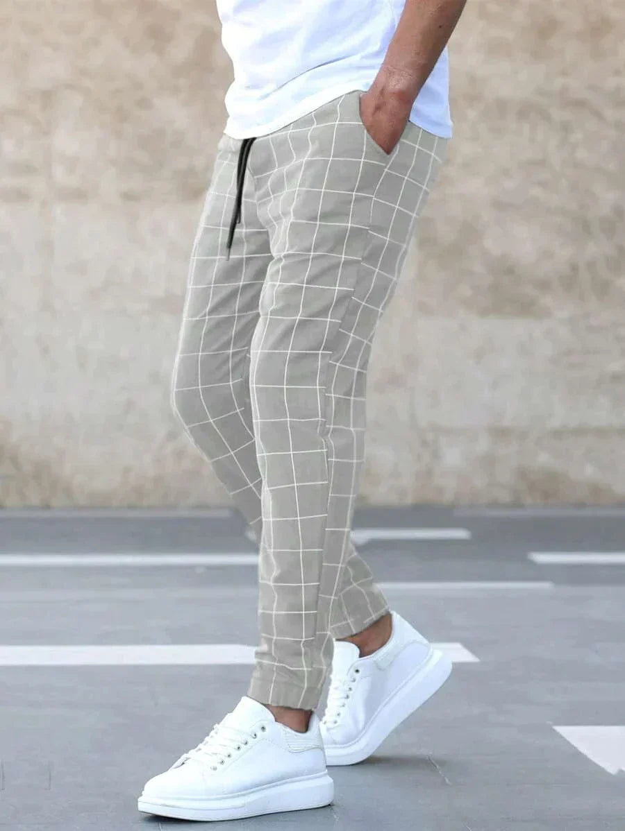 Ruben - Trendy Broek met Ruitpatroon