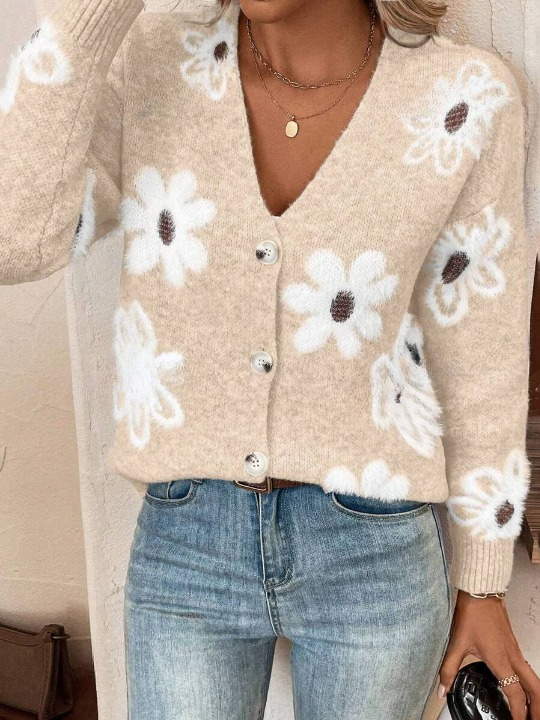 Lina - Elegant Vest met Bloemenprint