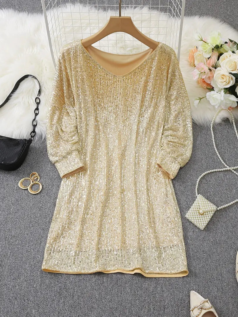 Ella - Glamoureuze Glitter Jurk