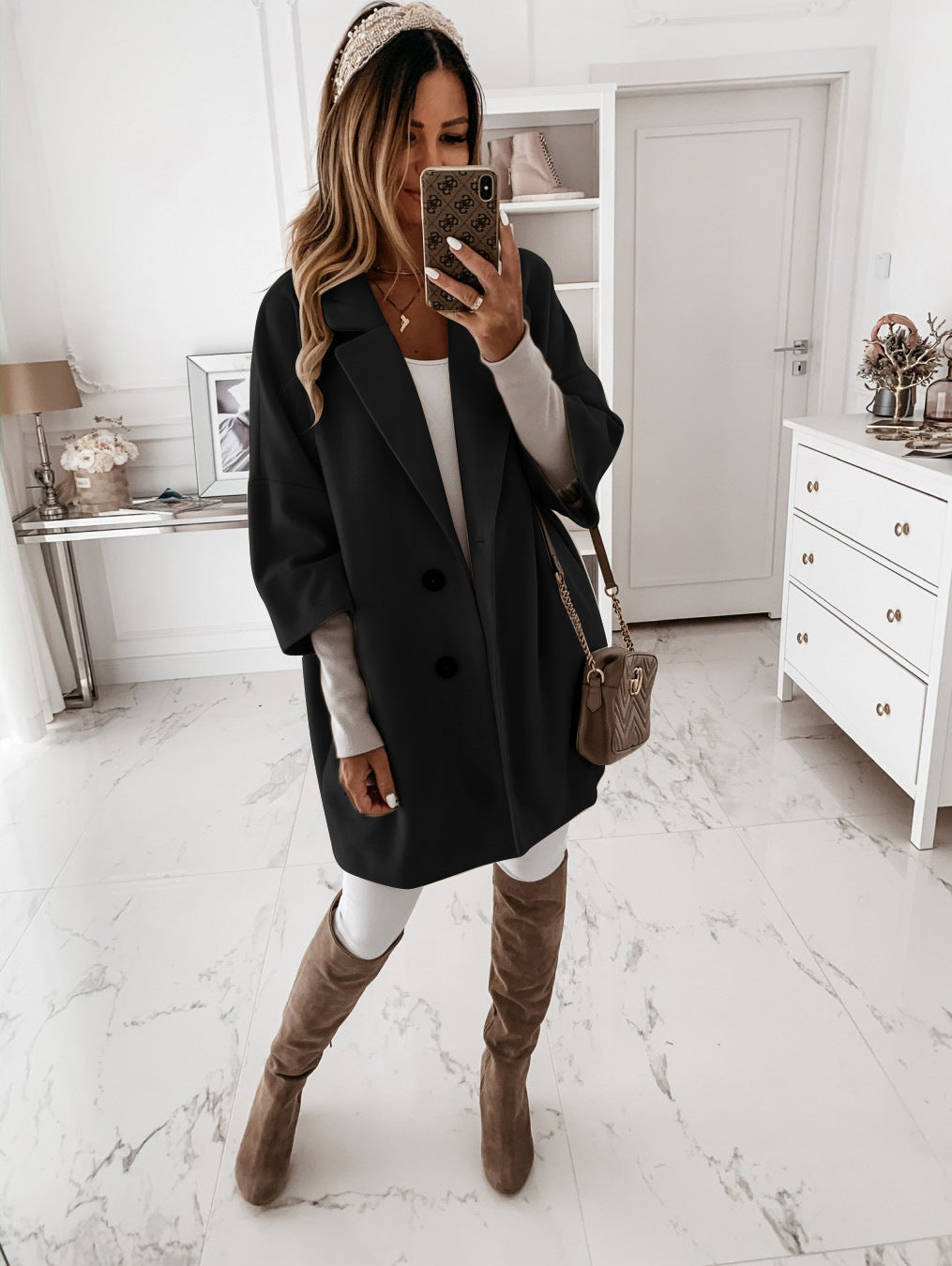 Elegante Herfstjas met Casual Chic uitstraling