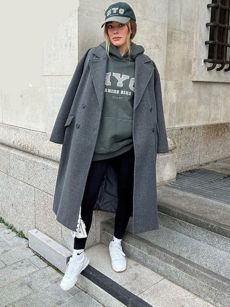 Livia - Tijdloze Wollen Trenchcoat