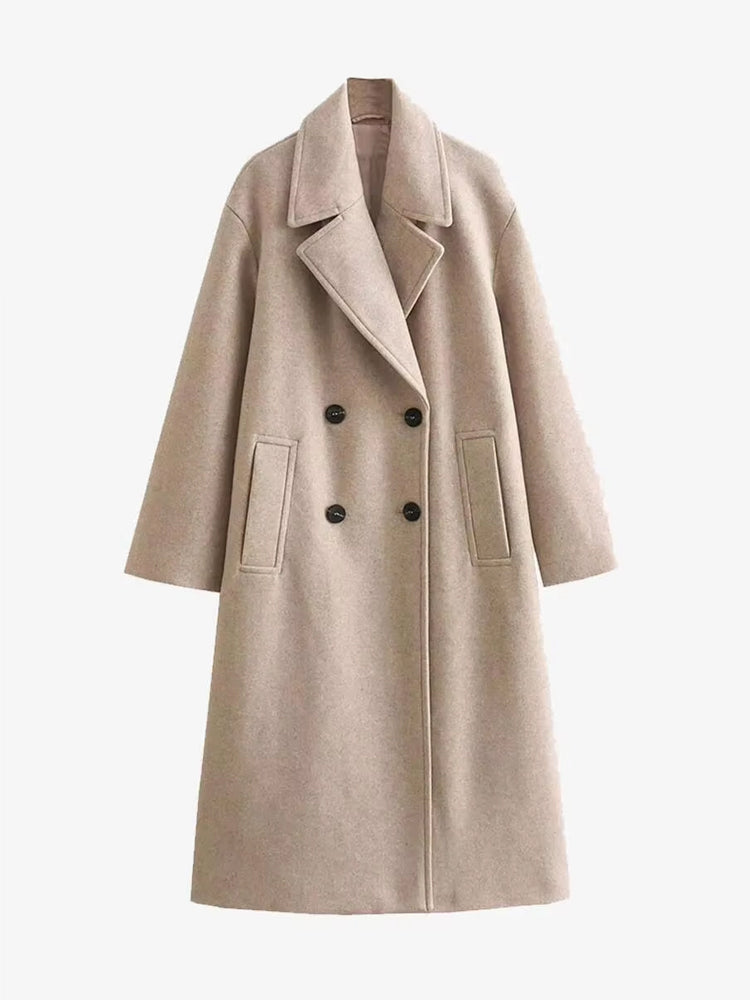 Livia - Tijdloze Wollen Trenchcoat