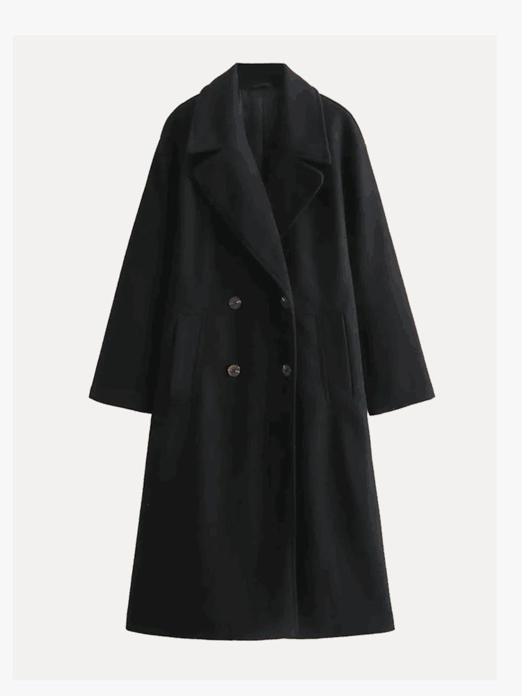 Livia - Tijdloze Wollen Trenchcoat