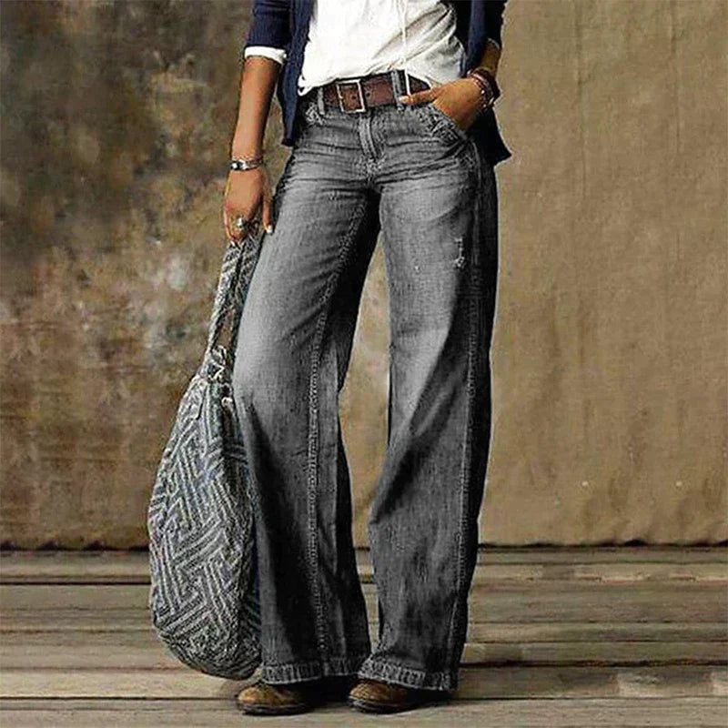 Modieuze Wijde Pijpen Jeans