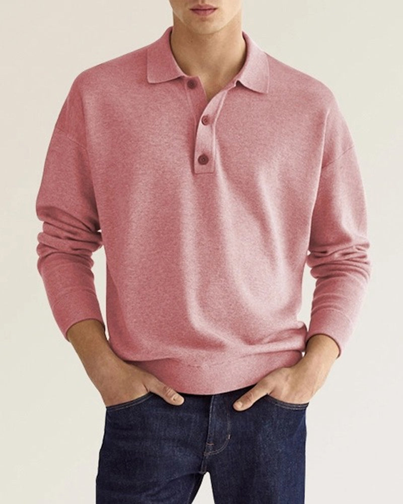 Stijlvolle Polo met Lange Mouwen en Knoopsluiting