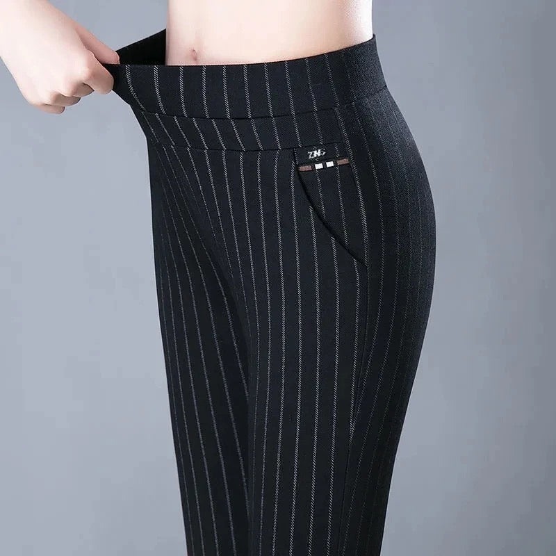 Luna - Rechte Broek Met Hoge Elastische Taille