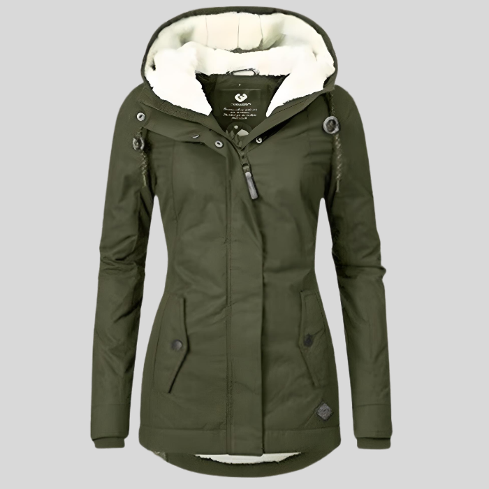 Lara - Lange Waterdichte Winterjas met Capuchon en Luxe Voering