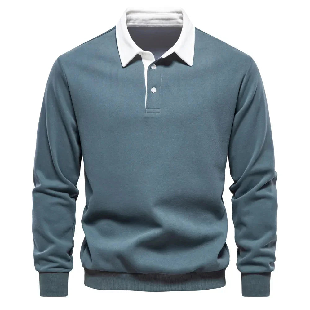 Stijlvolle Polo Trui Met Lange Mouwen