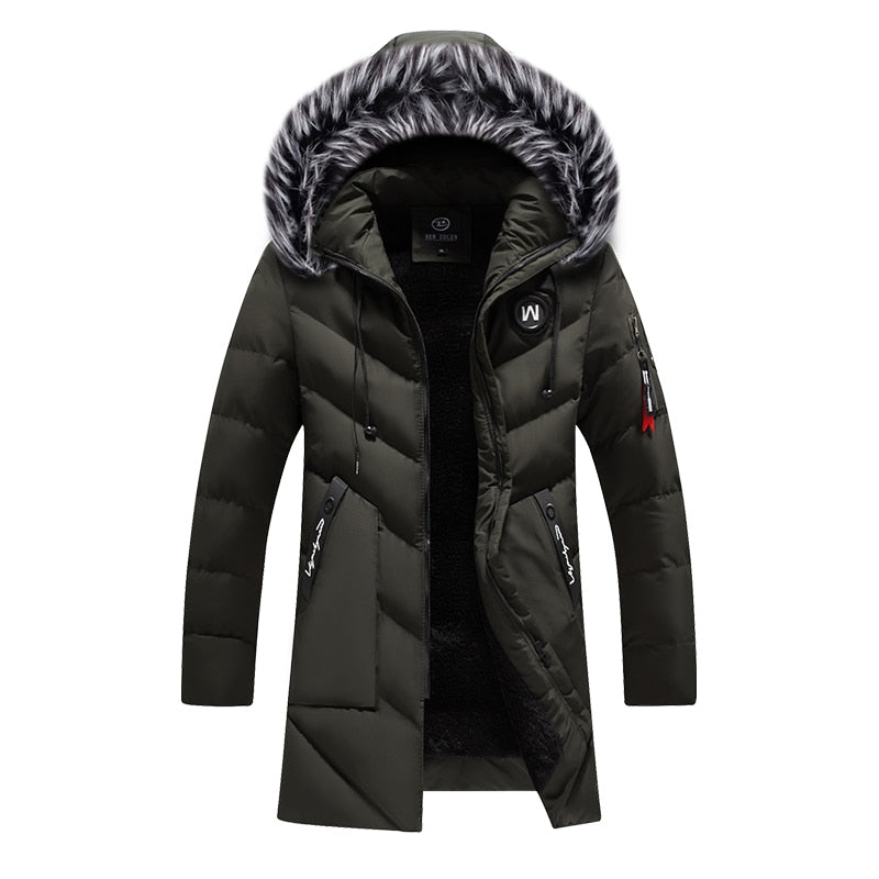 Gideon - Luxe Warme Winterjas met Bontkraag