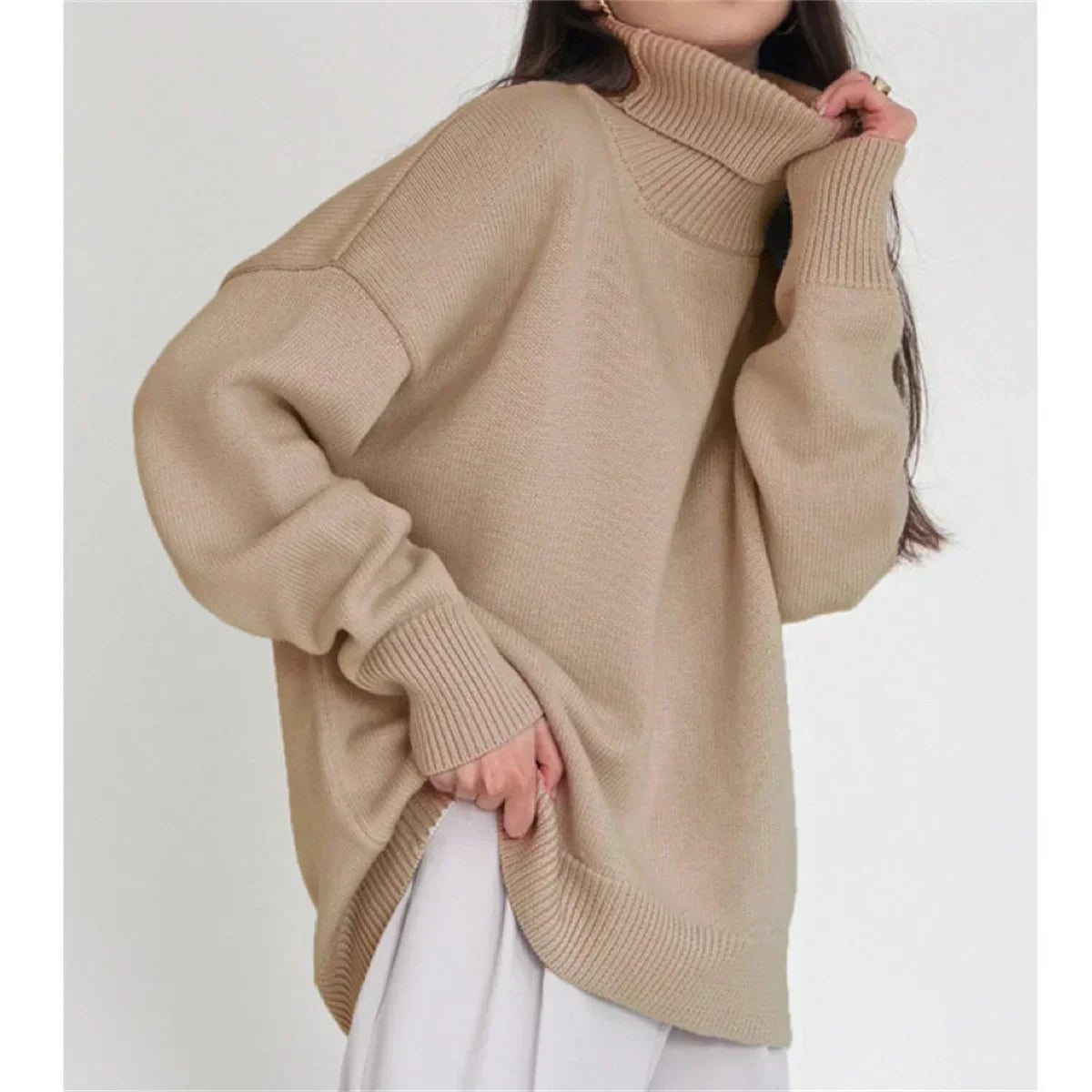 Léa - Elegante Coltrui met Hoge Col
