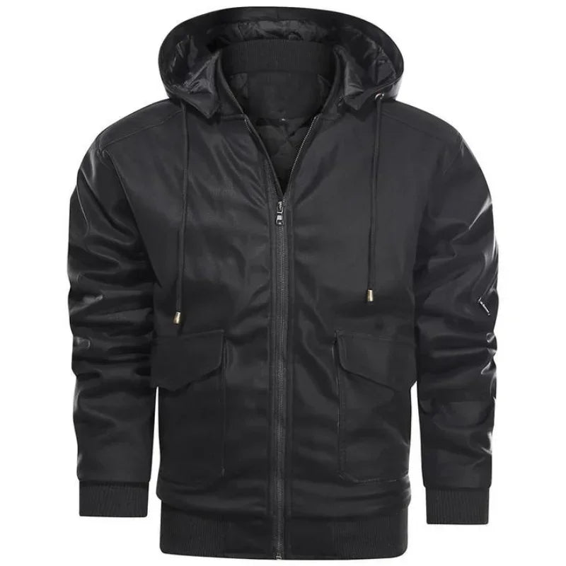 Stijlvolle Faux Leren Winter Bikerjas