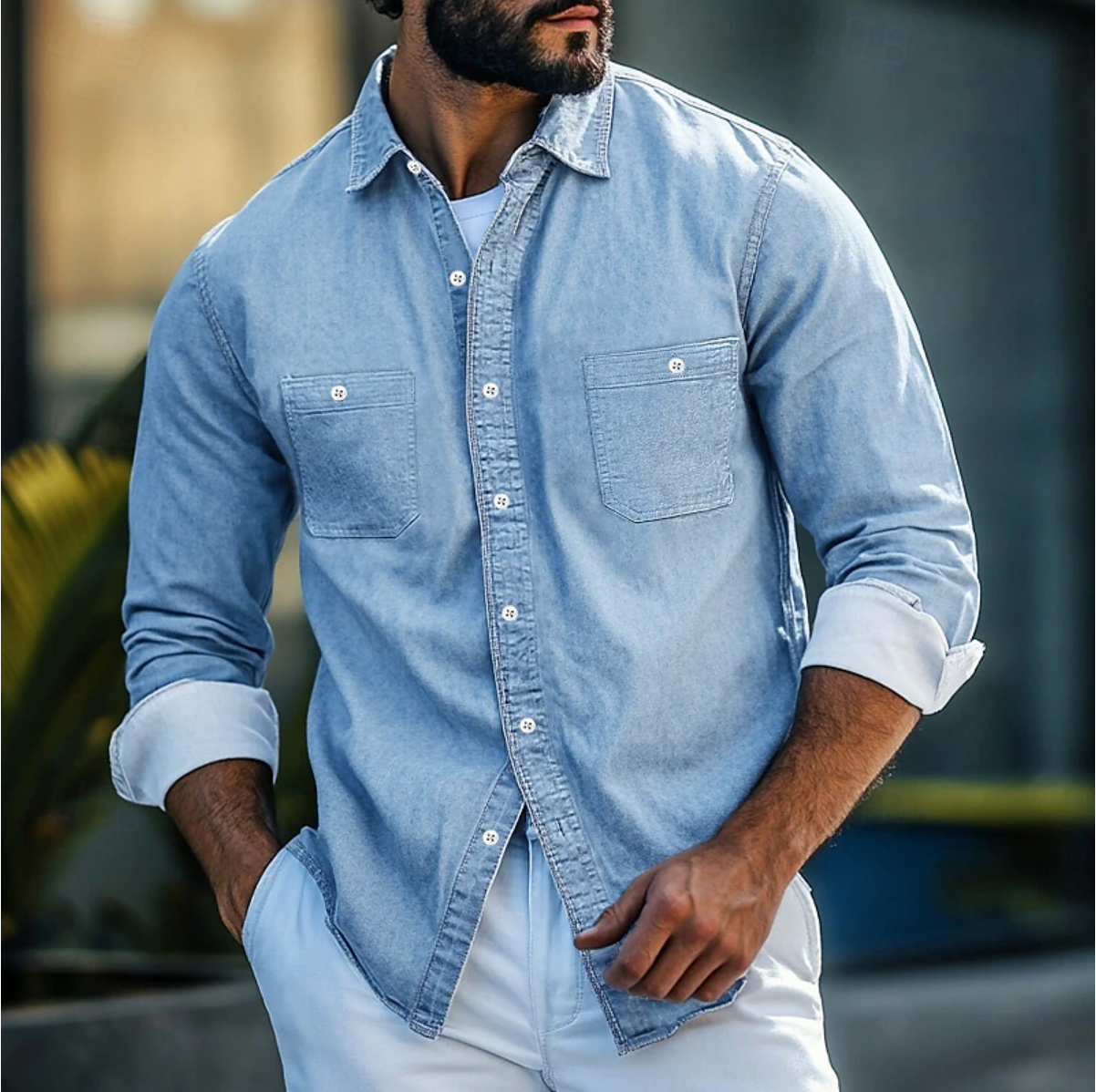 Ruben - Stoer Denim Hemd met Retro Vibe