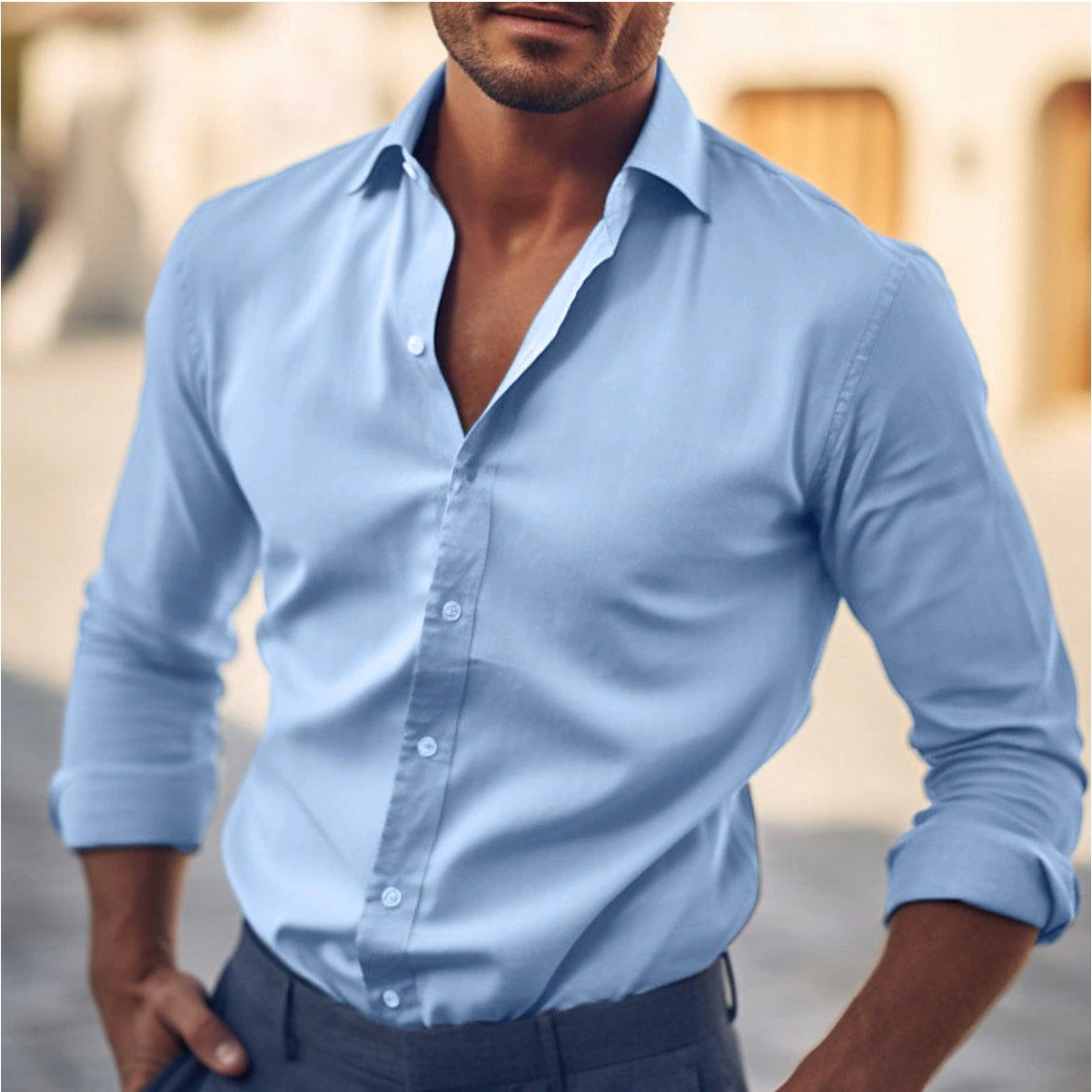 Luca - Elegant Overhemd met Moderne Pasvorm