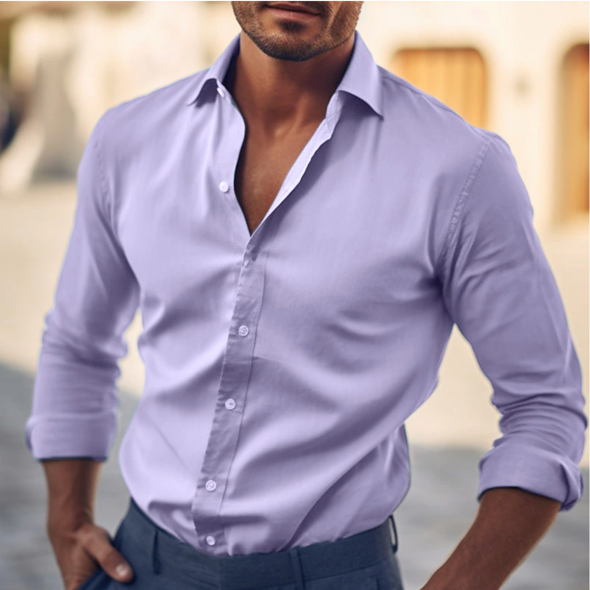 Luca - Elegant Overhemd met Moderne Pasvorm