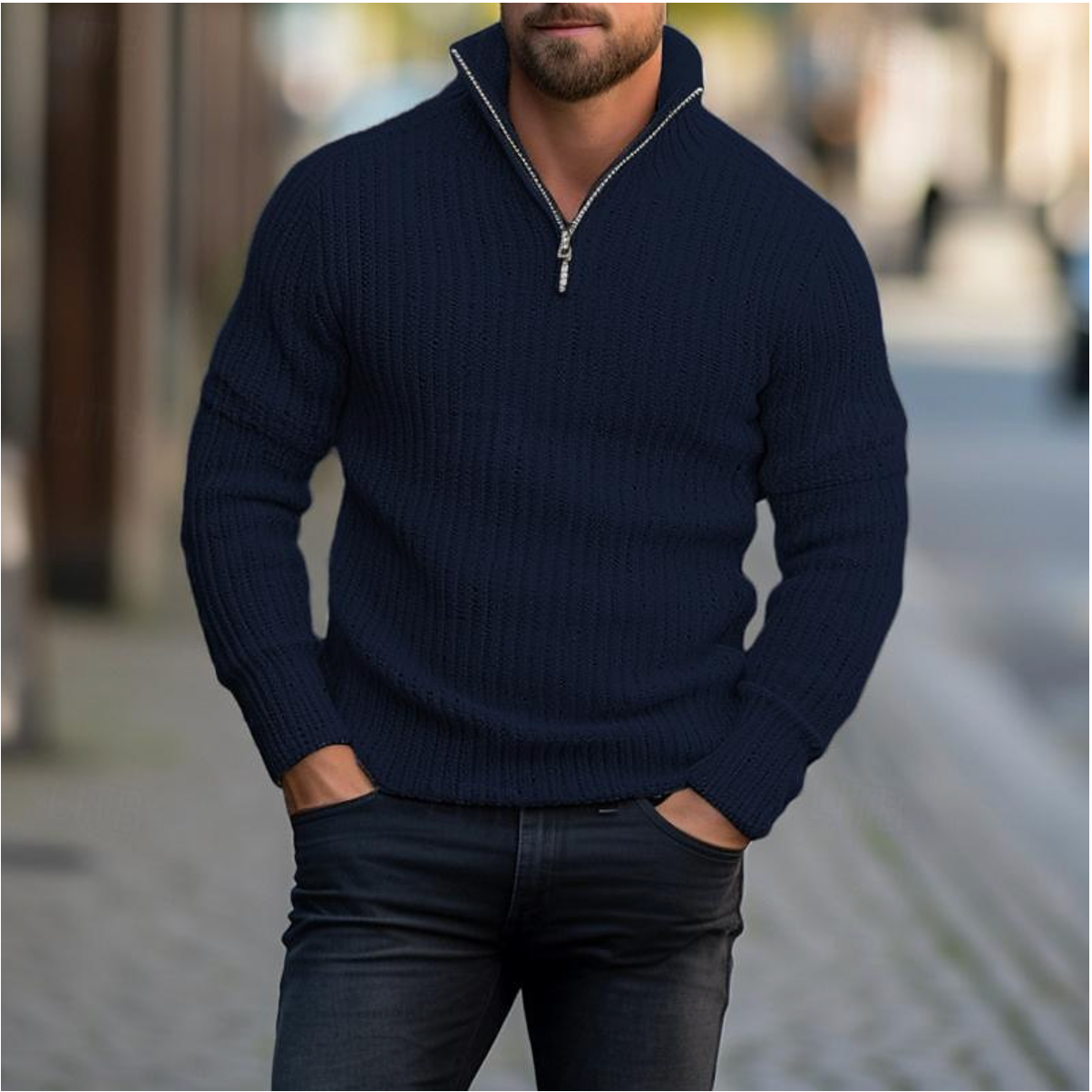 Jasper - Comfortabele Rits Sweater voor Koudere Dagen