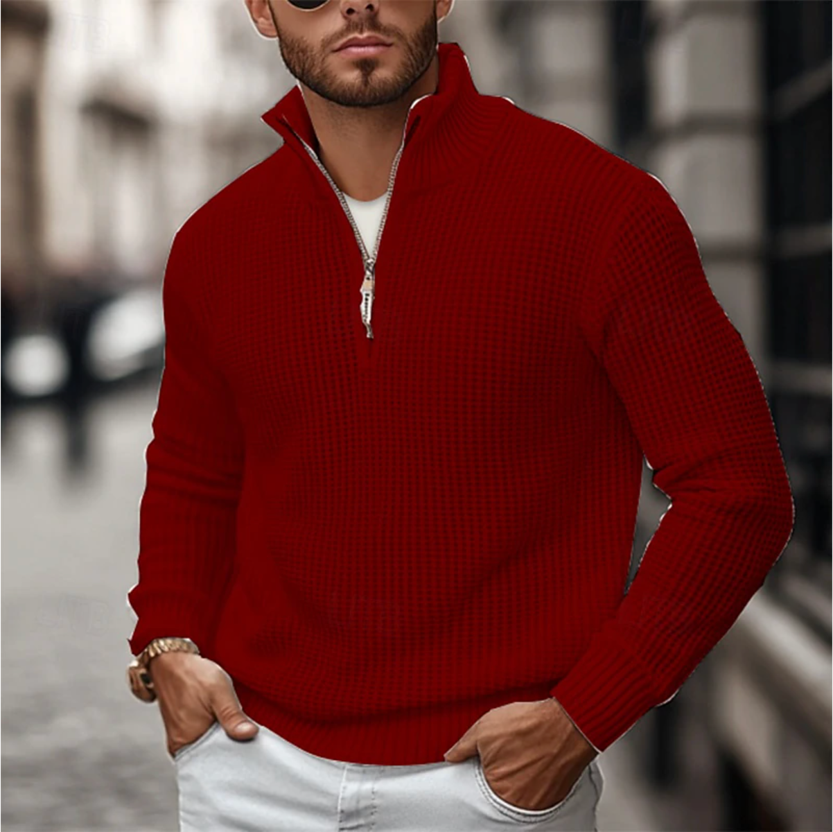 Jasper - Comfortabele Rits Sweater
