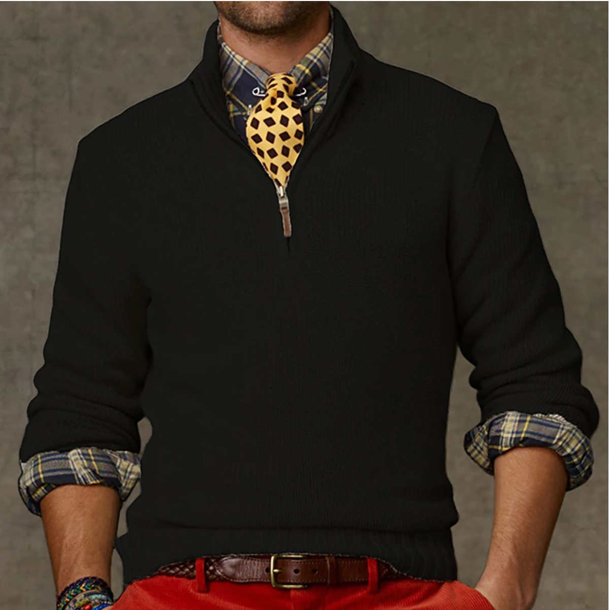 Leon - Comfortabele Rits-Sweater