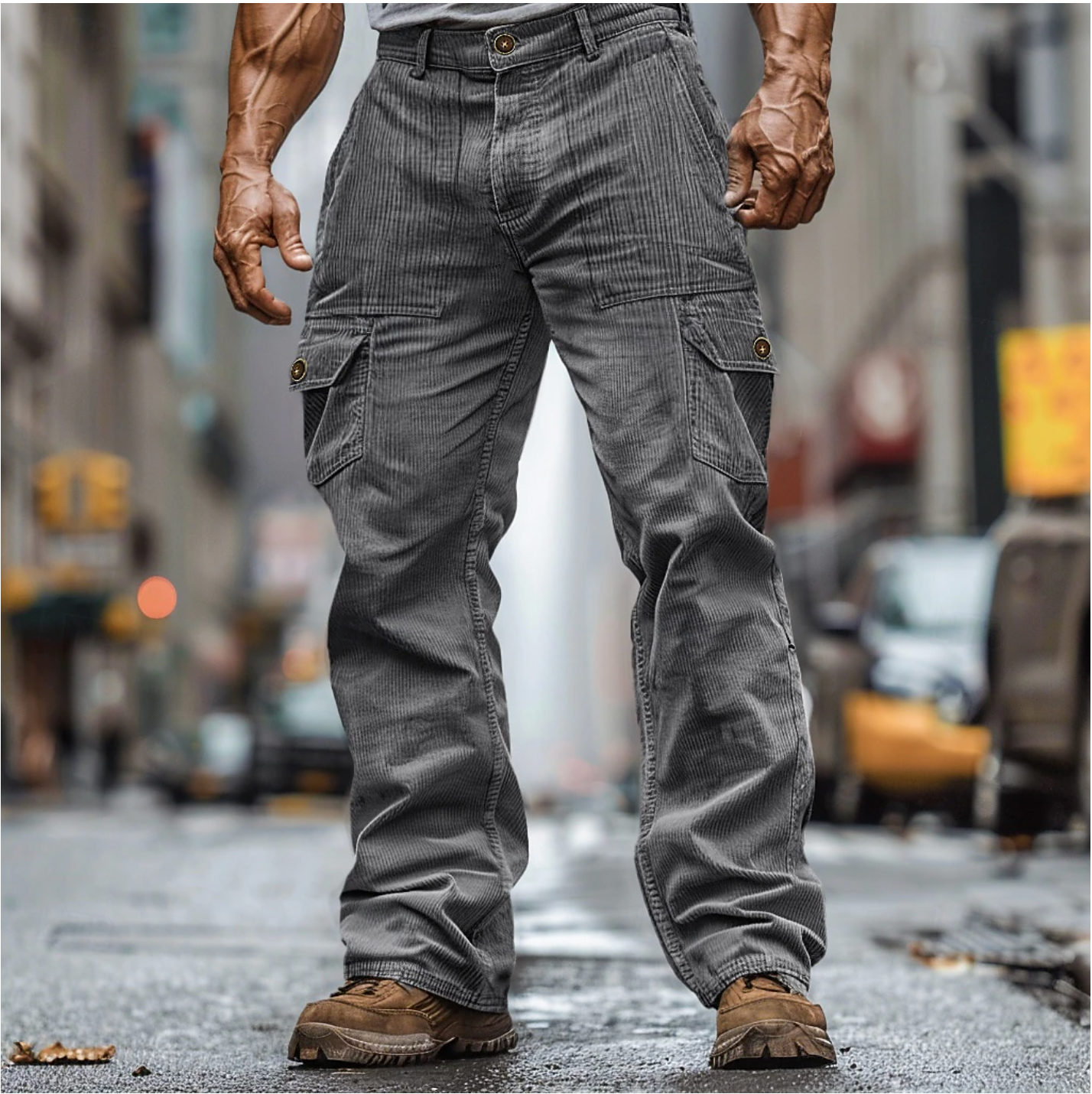 Dorian - Stoere Corduroy Cargo Broek