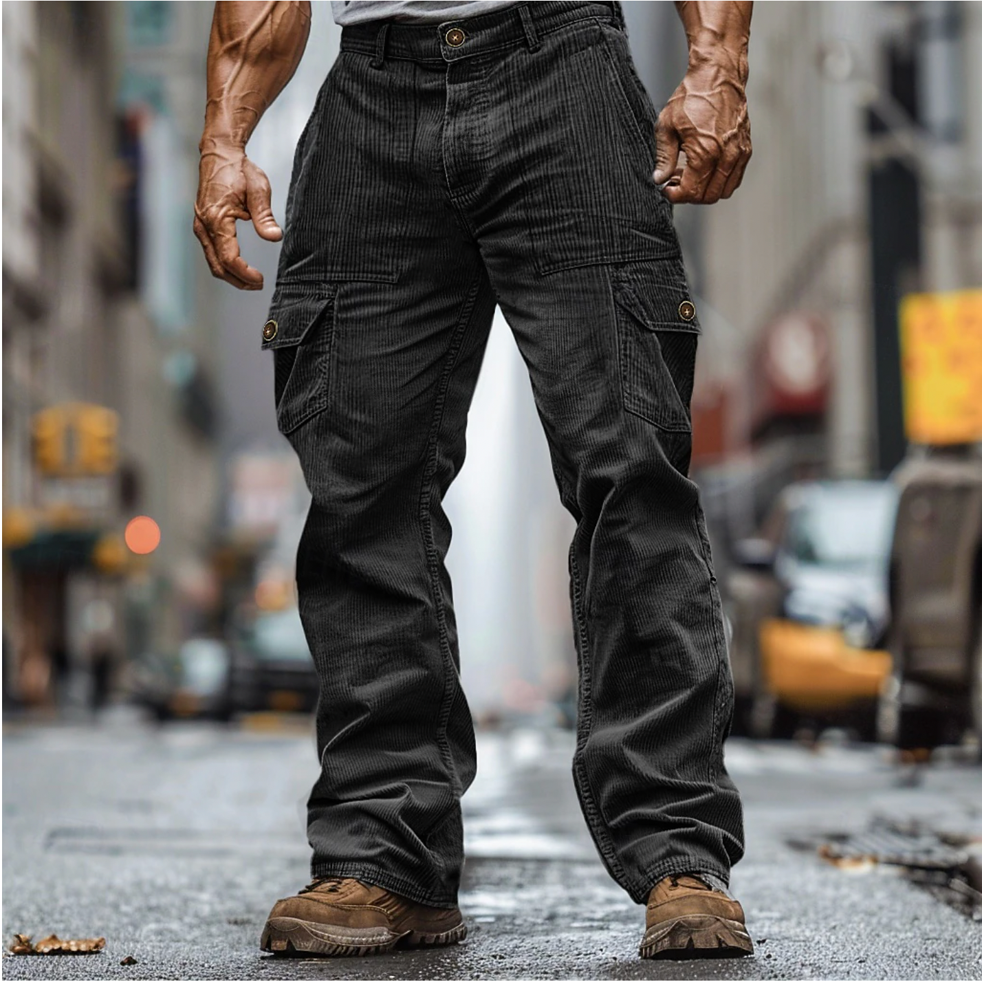 Dorian - Stoere Corduroy Cargo Broek