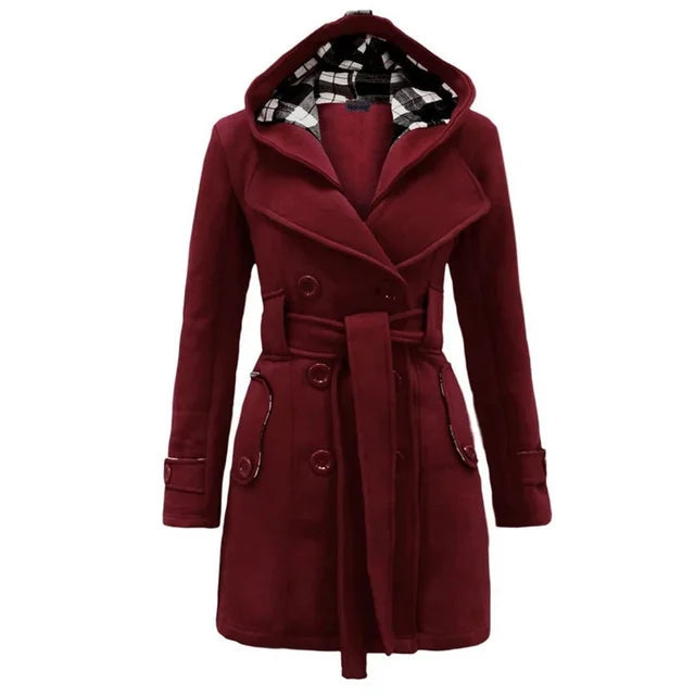 Eva - Luxe Trenchcoat met Verstelbare Taille
