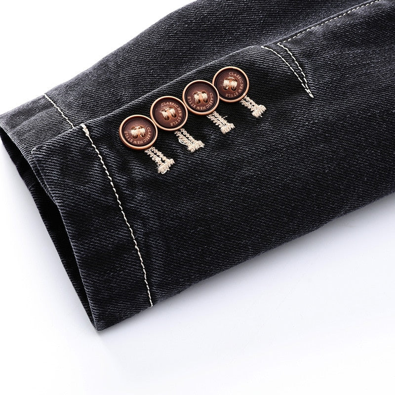 Modern Zakelijk Denim Jack