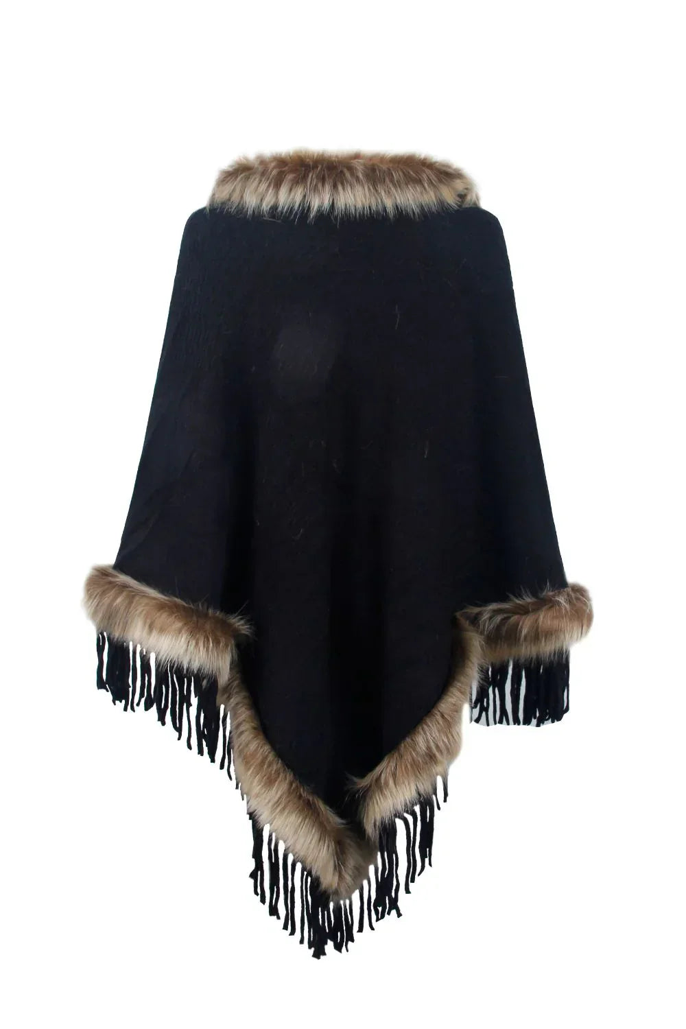 Sophie - Elegante Winterponcho met Franjes