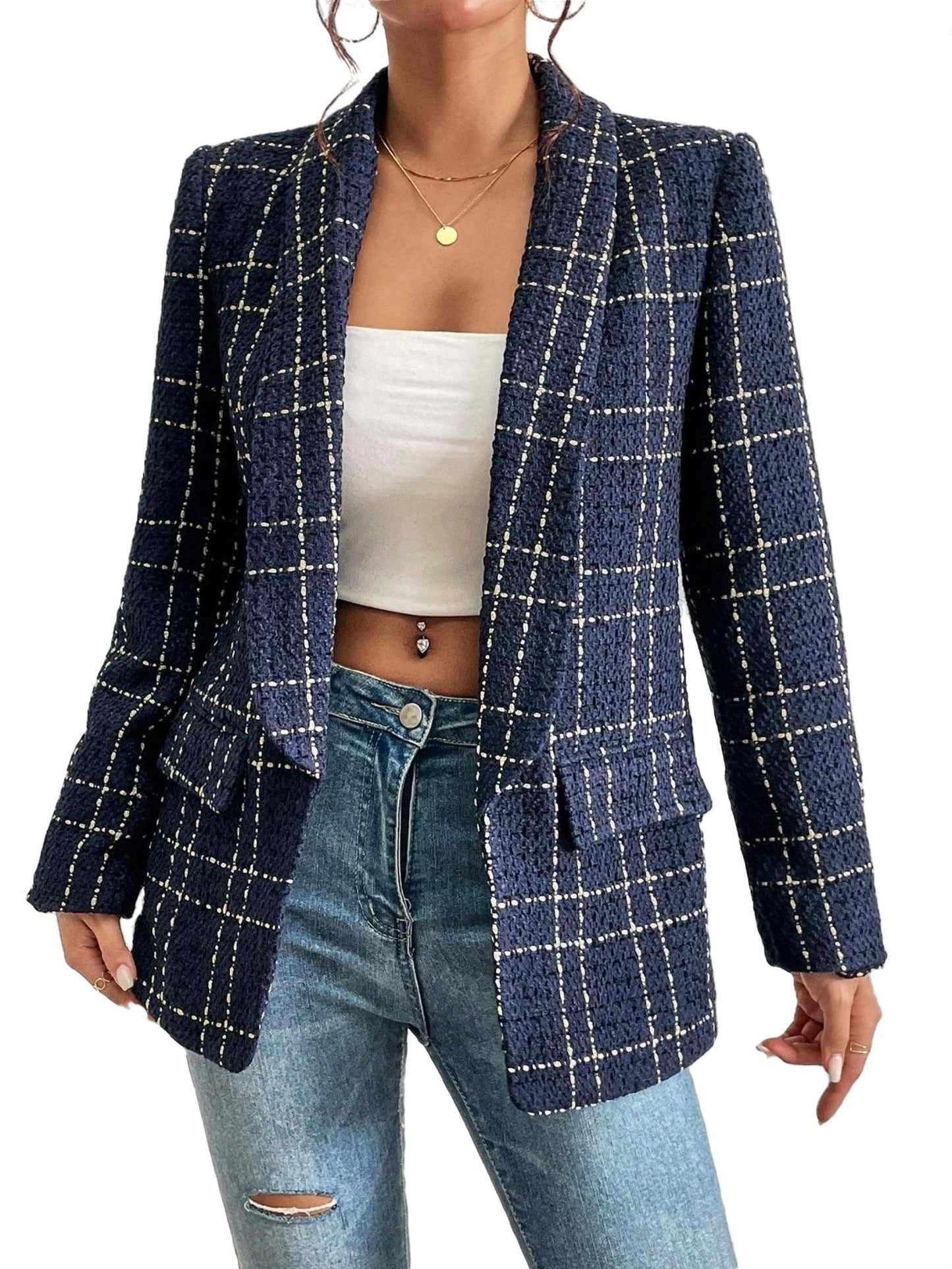 Lana - Elegante Geruite Blazer