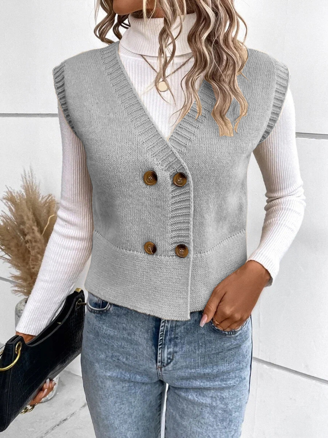 Sophie - Elegante V-hals Cardigan met Knoopsluiting