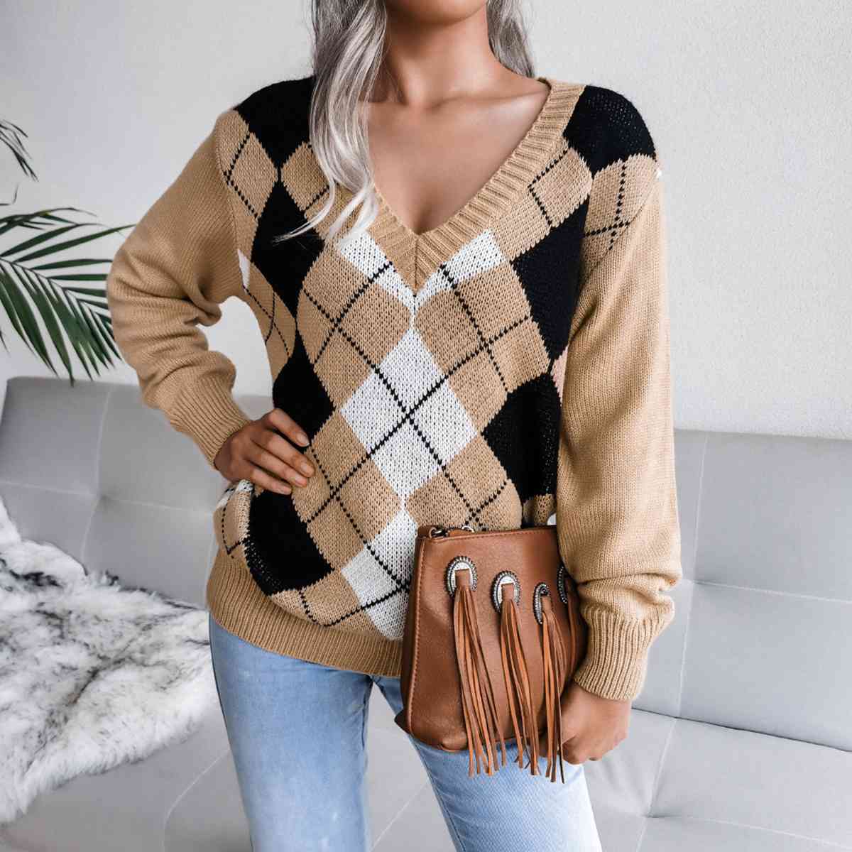 Sophie - Elegante V-hals Trui