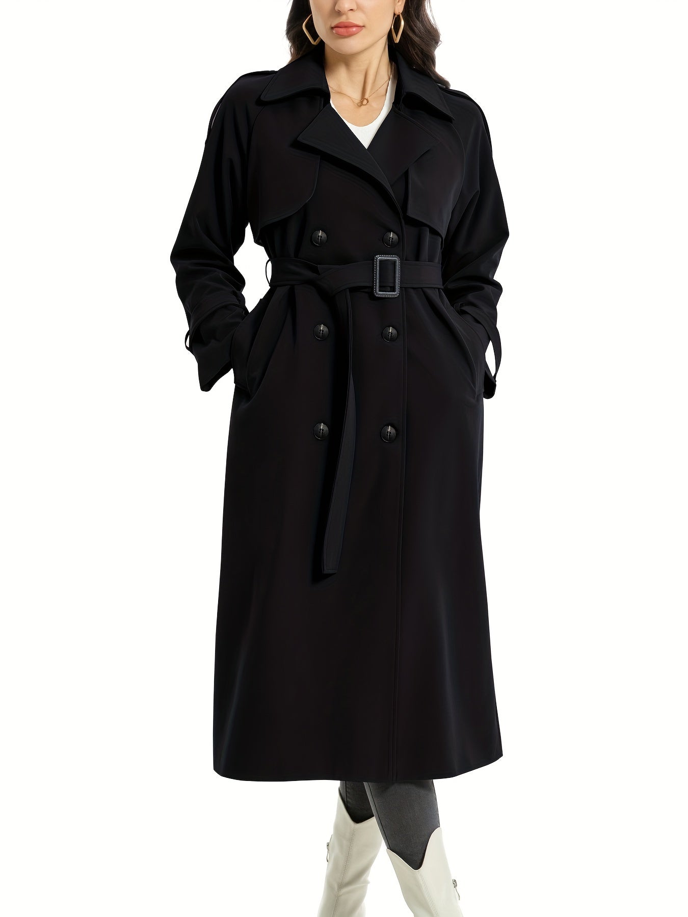 Mila - Elegante Omkeerbare Trenchcoat met Riem