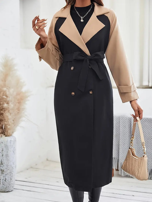 Mila - Elegante Tweekleurige Trenchcoat