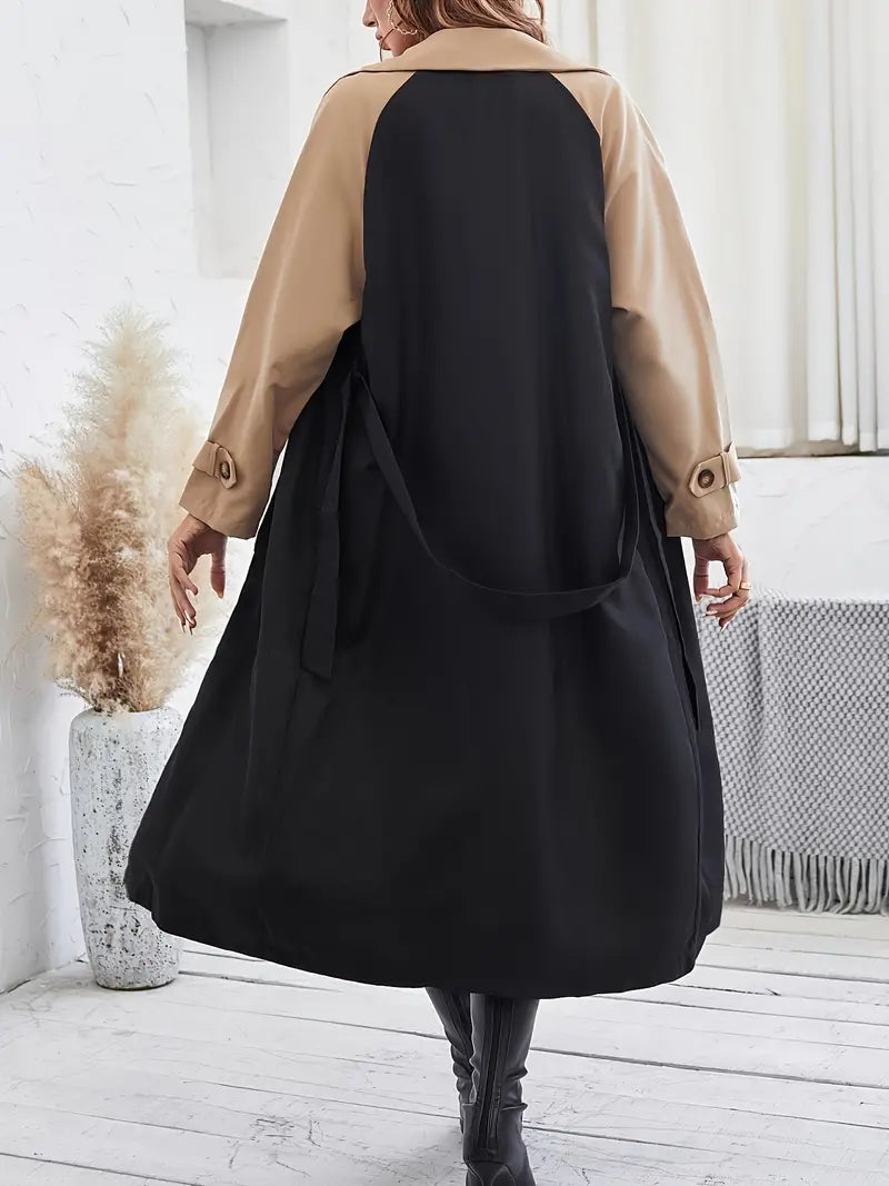 Mila - Elegante Tweekleurige Trenchcoat