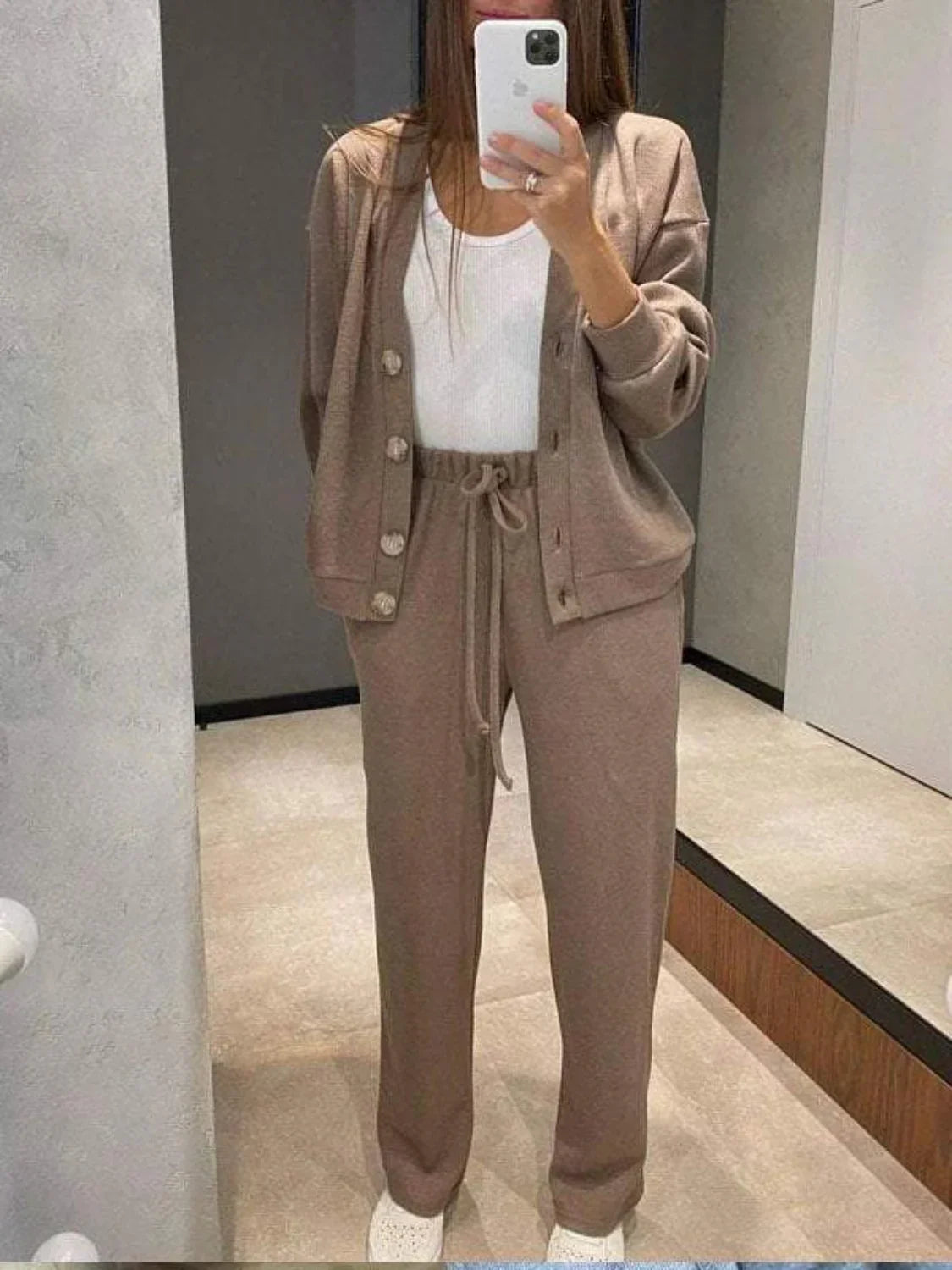 Sophie - Elegante Lange Mouw Top en Broek Set