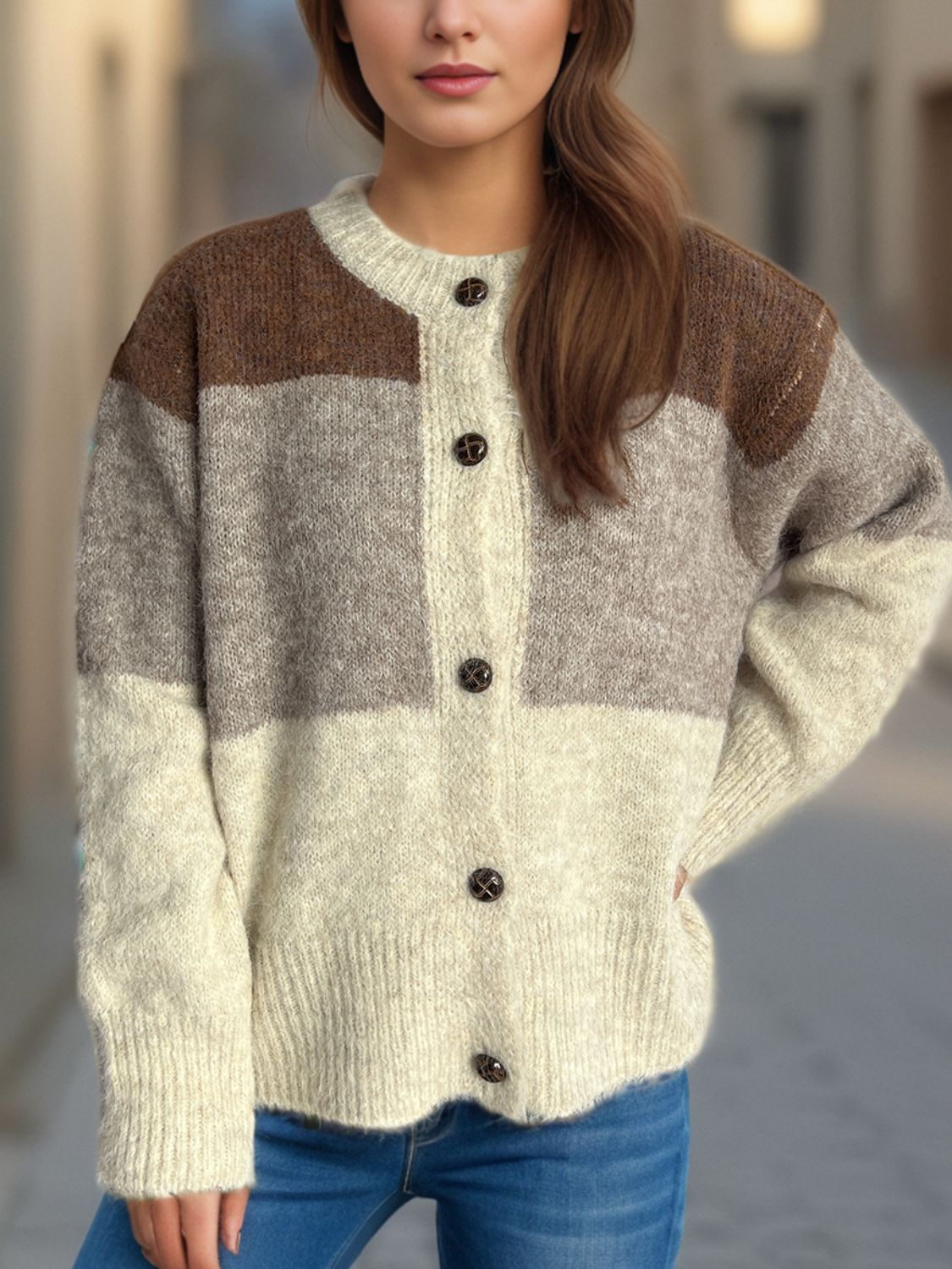 Sophie - Comfortabel Casual Vest met Knoopsluiting