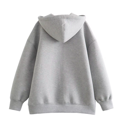 Lotte - Comfortabel Oversized Vest met Capuchon en Ritssluiting
