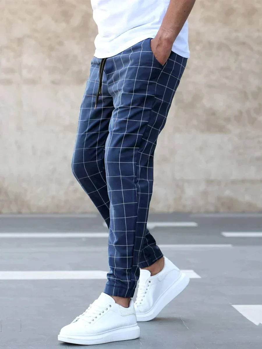 Ruben - Trendy Broek met Ruitpatroon