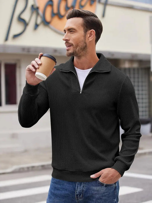 Trendy Sweater met Halve Rits