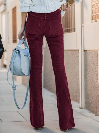 Sophie - Casual Elegante Ribfluweel Broek