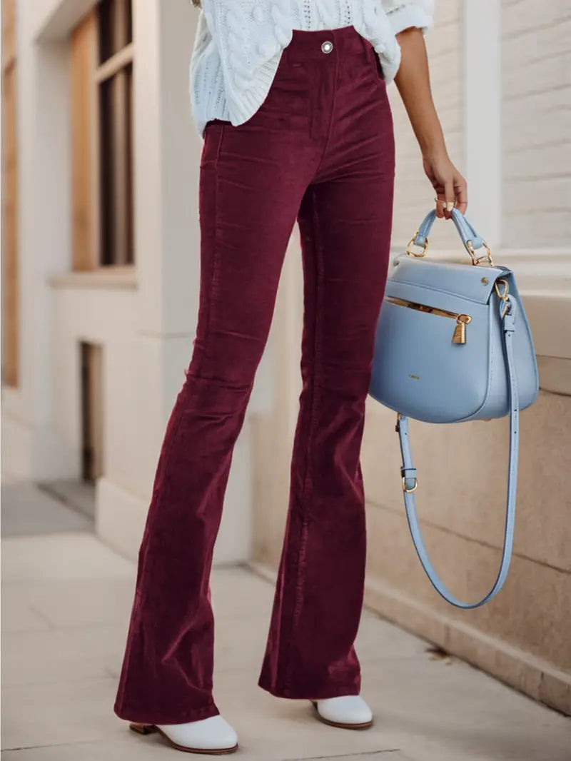 Sophie - Casual Elegante Ribfluweel Broek