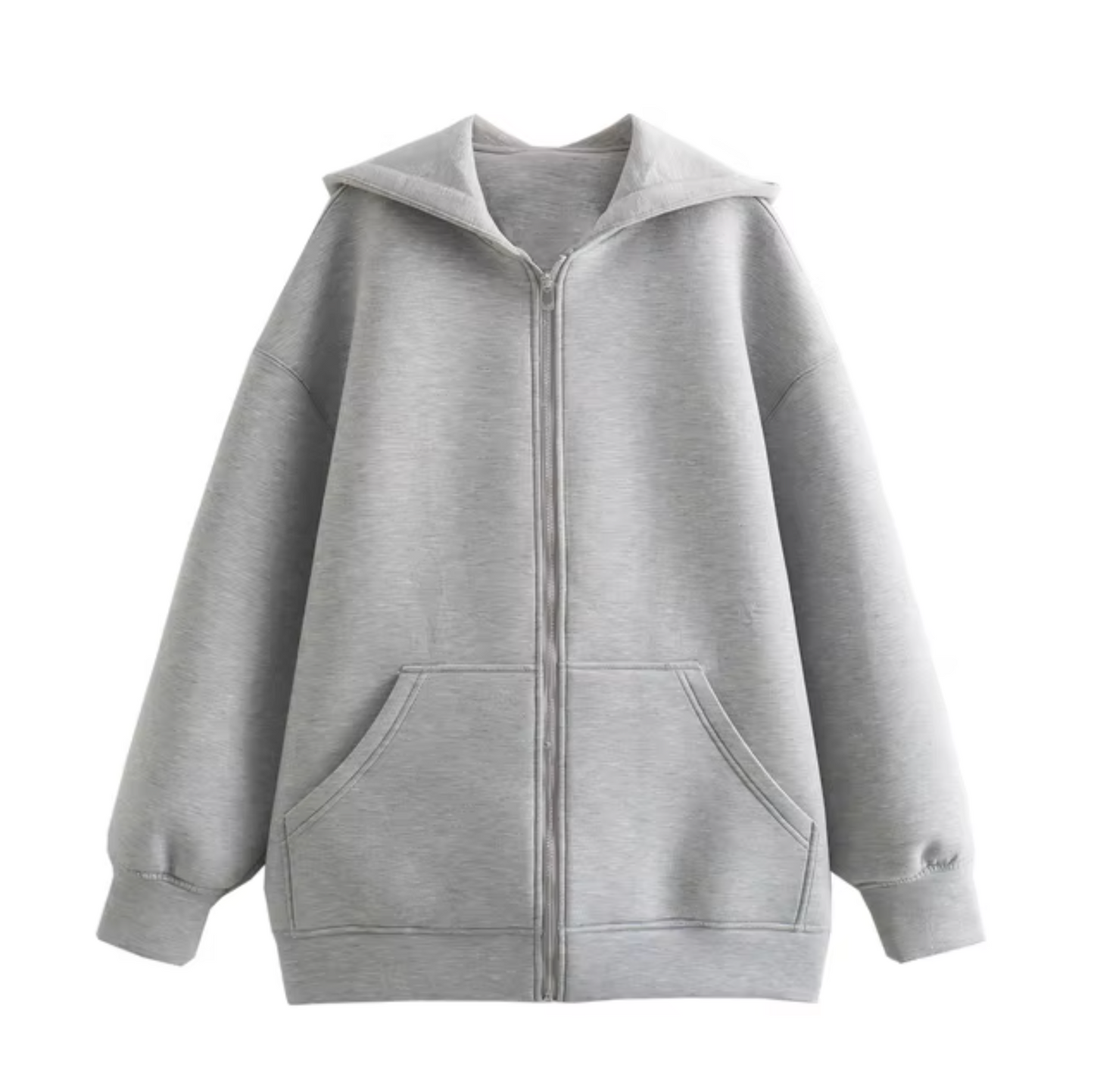 Lotte - Comfortabel Oversized Vest met Capuchon en Ritssluiting