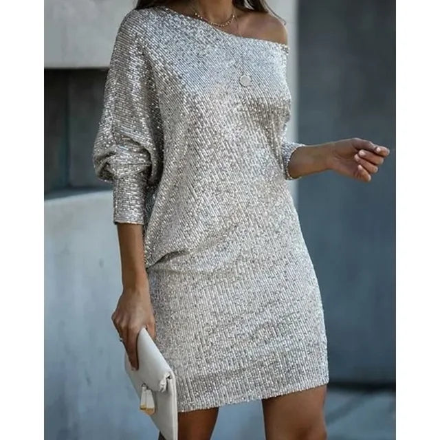 Ella - Glamoureuze Glitter Jurk