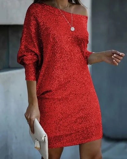 Ella - Glamoureuze Glitter Jurk