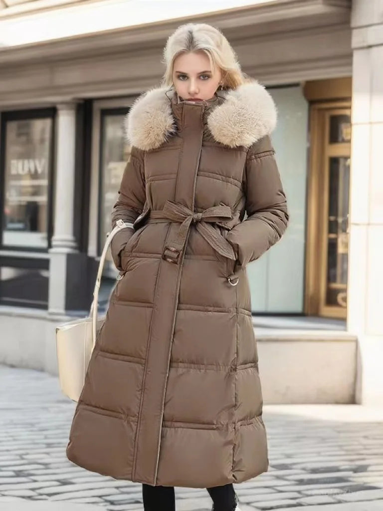 Elegante Lange Parka Jas