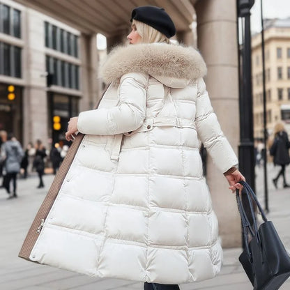 Elegante Lange Parka Jas