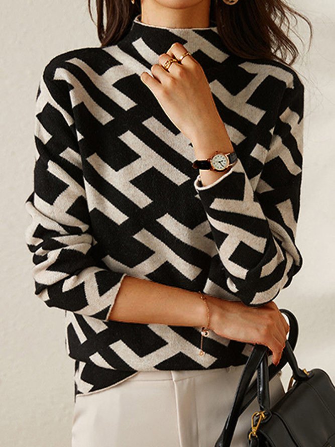 Luna - Trendy Geometrische Trui