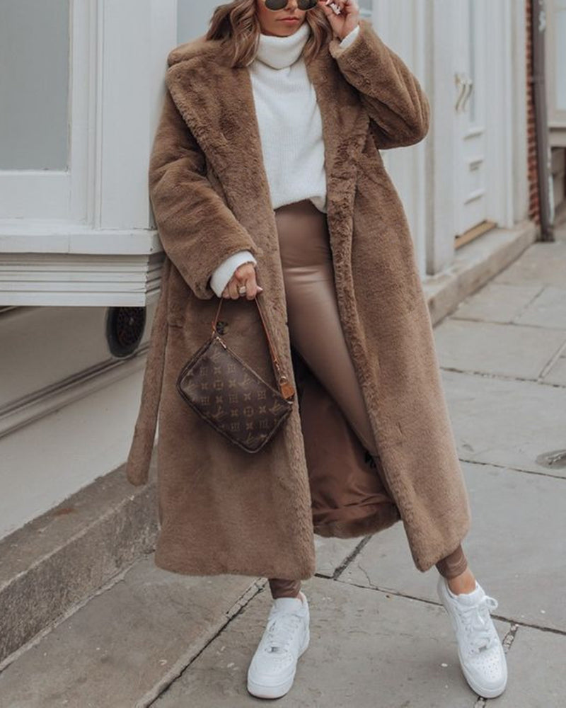 Livia - Lange Teddy Winterjas met Ruime Pasvorm