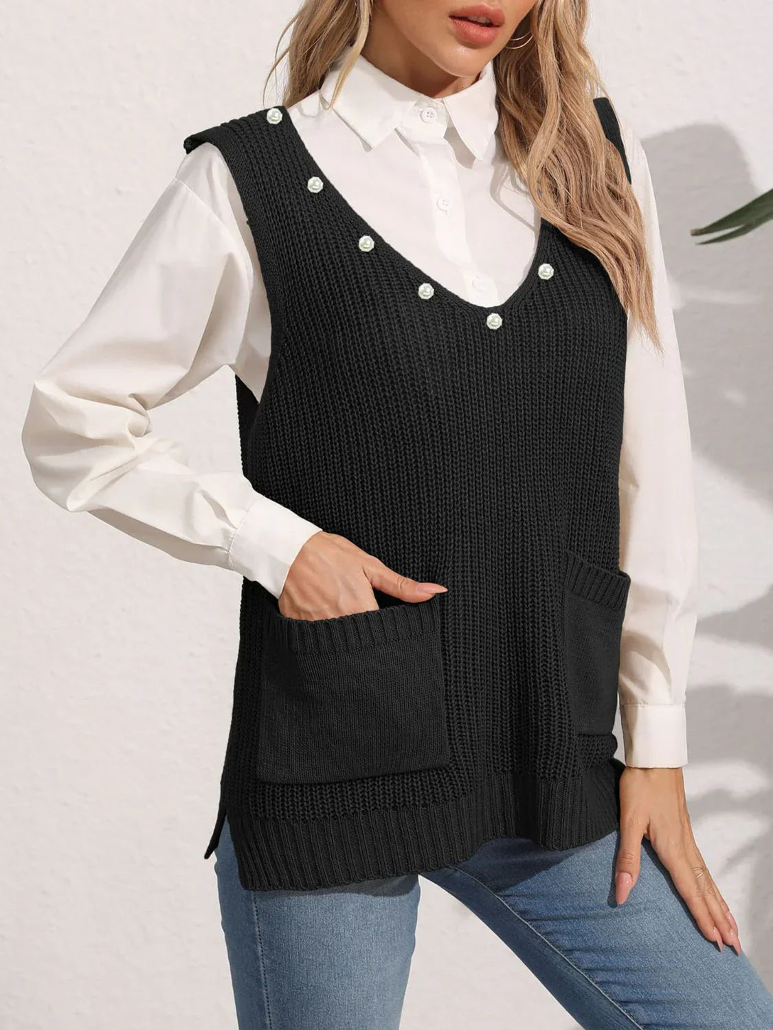 Mira - Elegante V-hals Sweater Vest