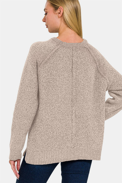 Lara - Comfortabele Sweater met Zijsplitten en Raglanmouwen