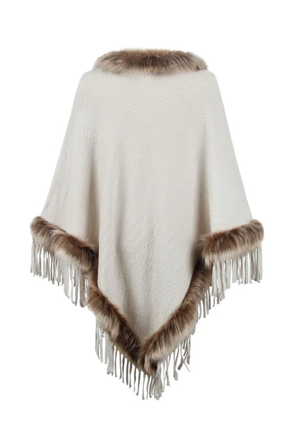 Sophie - Elegante Winterponcho met Franjes