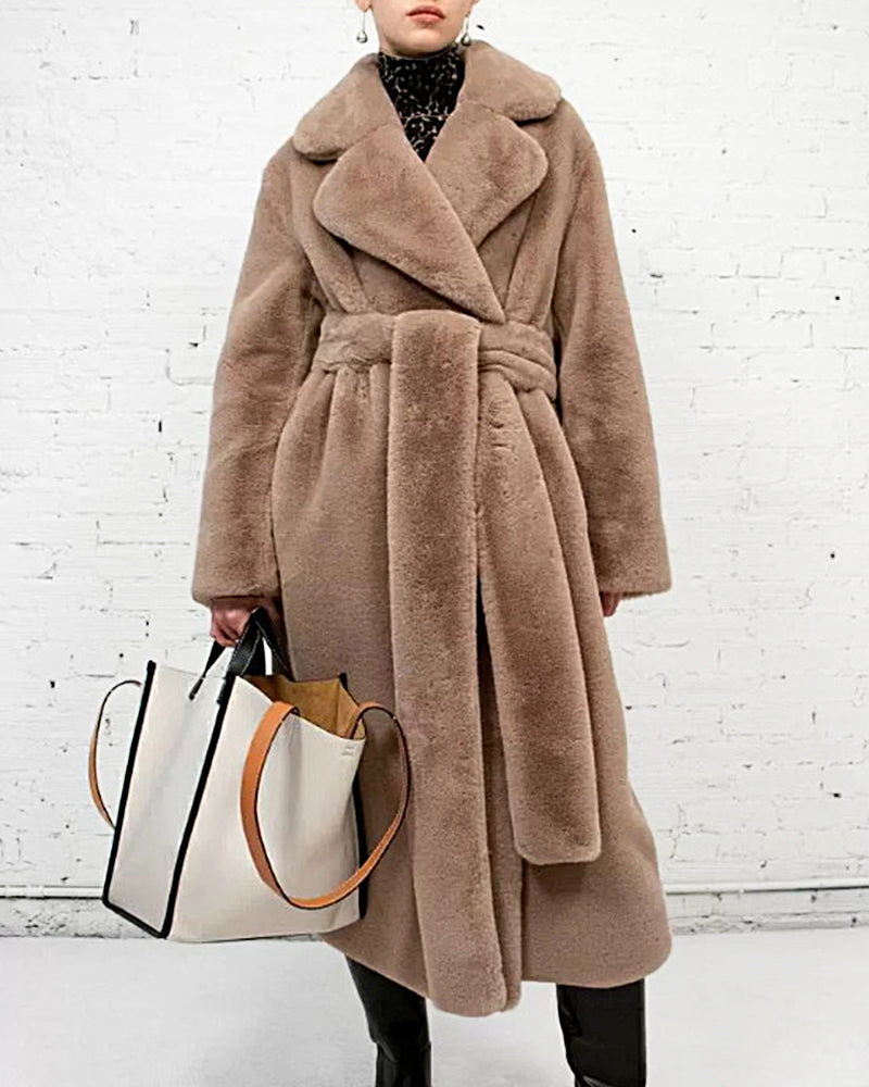 Livia - Lange Teddy Winterjas met Ruime Pasvorm